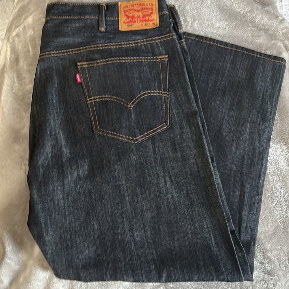 Men’s Levi’s Jean 569 42x30 Dark Wash Denim Loose Straight Fit